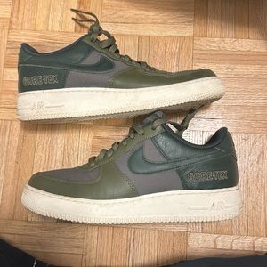 Nike Air Force 1 goretex. Green. Worn twice but not my size. Great condition